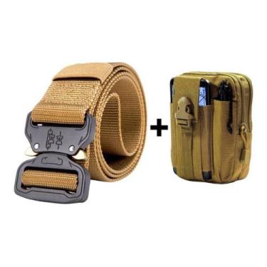 Imagem de Kit Bolsa + Cinto Tático Militar Pochete Bag Porta Objeto - SHOP ALTER