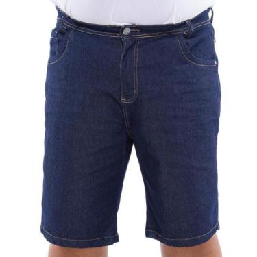 Imagem de Bermuda Jeans Plus size 50 52 54 e 56 100% - FLCMODAS, 56, Jeans médio