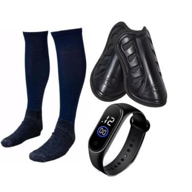 Imagem de Meião Relógio Caneleira Futsal Society Campo Adulto Infantil - PERFLEX