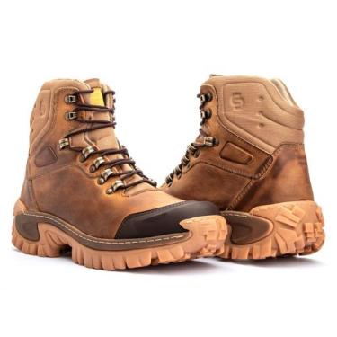 Imagem de Bota Masculina Moderna Confortável Luxo Tratorada Cano Medio para Trab