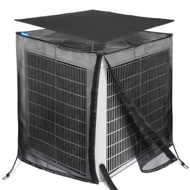Imagem de Joiish Capa de Ar Condicionado Externo para Unidades Externas 36"X36"X40", Capa de Unidade de Malha Respirável com Parte Superior À Prova D'Água Contra Folhas, Ervas Daninhas, Choupo e Detritos