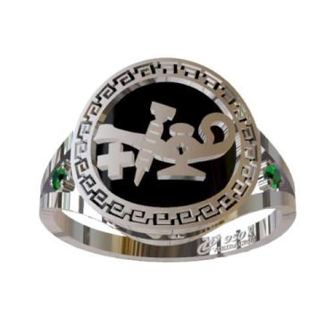 Imagem de Anel De Formatura De Técnico de Enfermagem Em Prata 950k - Vieira Cruz