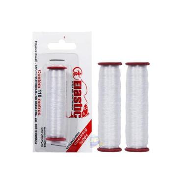 Imagem de Kit 2UN Linha Elástica p/ Amarrar Isca Elastic 100% Elastano Transpare