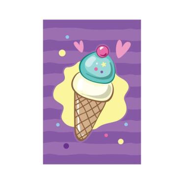 Imagem de Placa Decorativa Comida Sorvete Colorido 30x40cm - Quartinhos