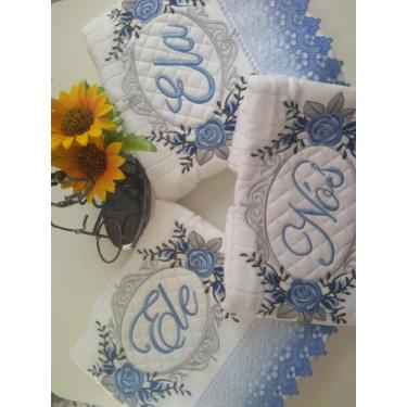 Imagem de Kit Toalha Banho 3 peças - Dohler, Azul, M