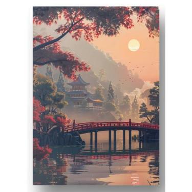 Imagem de Quadro Placa Decorativa Aluminio 20x28 Desenhos Orientais  - ocamelo, 