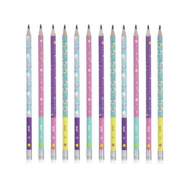 Imagem de Lápis de Escrever Preto HB Decorado Magic Unicórnio Kit c/ 2, 4, 8 ou 