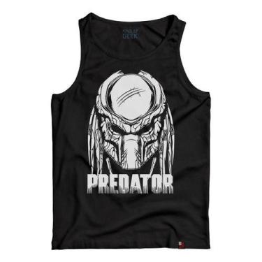 Imagem de Camiseta Regata Predador Filme Camisa Geek Série Blusa Preta - KING OF