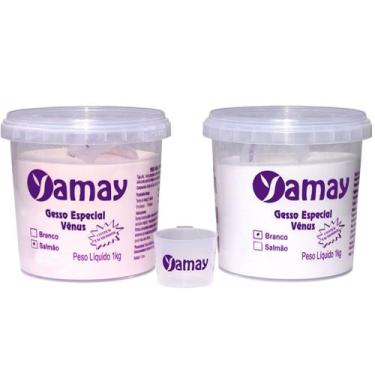 Imagem de Gesso especial tipo iv 01 kg.  cor. salmão yamay