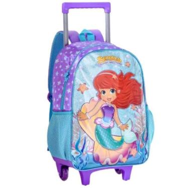 Imagem de Mochila Escolar Sereia Encanto Dos Msres Rodinha Tam G - Clio