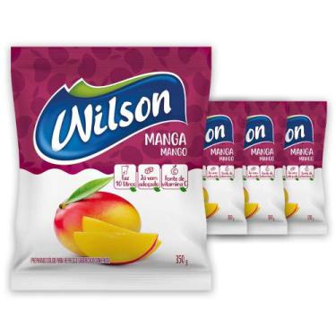 Imagem de Kit 4un de Suco Em Pó Refrescante Sabor Natural Manga 350G Rende 10L A