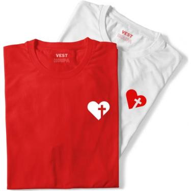 Imagem de Kit 2 Camisetas Casal Familia JESUS AMOR ETERNO Natal Gospel - Vest Ho