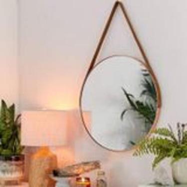 Imagem de Espelho    Redondo Decorativo Adnet  Cores  Rose , Marrom , Preto ou D