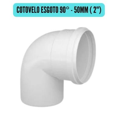 Imagem de Conexões de Esgoto 50mm 2" Branco/Cotovelo/Luva/Tee/Caps/Junção/Luva d
