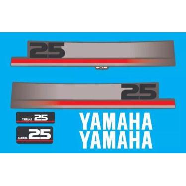 Imagem de Kit Adesivos Yamaha Hp 25 Para Motor De Popa - SPTS