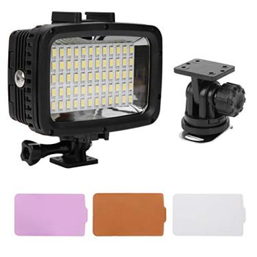 Imagem de Luzes Subaquáticas Luz de Mergulho, Luz de Preenchimento de Mergulho LED à Prova D'água de 40M, Luz de Preenchimento de Câmera SLR Profissional 5500-6000K Com Placas de Luz Suave
