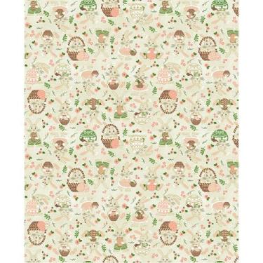 Imagem de Tecido Estampado Páscoa Digital - Coelhos e Flores (0,50x1,40) - CÍRCU