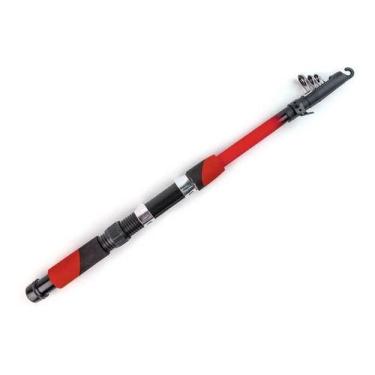 Imagem de Vara Telescopica Retratil Para Molinete 1,70 Mts - sm pesca, Vermelho