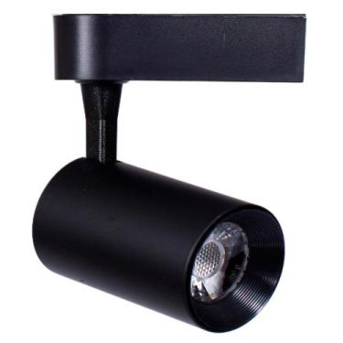Imagem de Spot Para Trilho Led 7W Branco Quente Bivolt Preto Delis