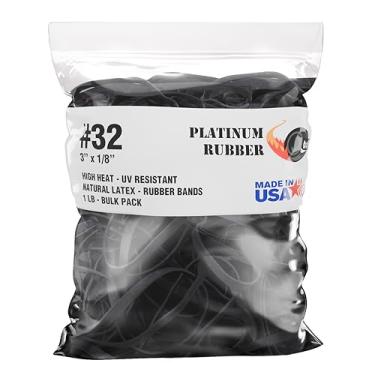 Imagem de Angler premium preto de alta temperatura resistente a UV #32 platina de borracha crepe (7,62 cm x 0,63 cm), 32-1lb