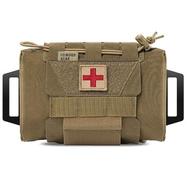 Imagem de FEIWOOD GEAR Bolsa Tática Ifak, Kit De Primeiros Socorros De Rasgo Rápido, Sistema De Duas Peças, Bolsas Médicas, Bolsa De Sobrevivência De Emergência Para Viagens Ao Ar Livre, Caminhadas