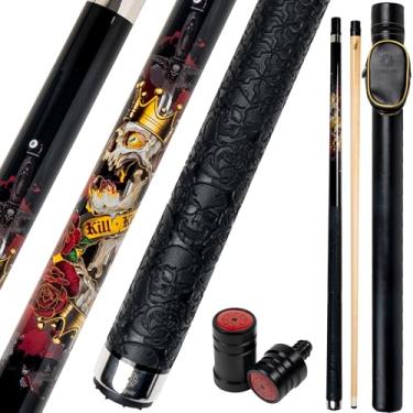 Imagem de Collapsar Taco de bilhar CBP com capa rígida 1x1, ponta de 13 mm com tecnologia de baixa deflexão tacos de bilhar, 147 cm, 2 peças 538.6-595.3 g conjunto profissional de taco de sinuca