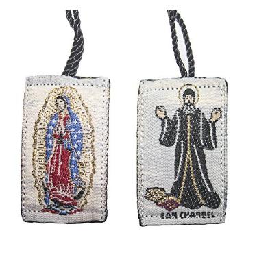 Imagem de Escapulário Saint Charbel Makhlouf com Guadalupe ou Escapulario de San Charbel Y la Virgen Corpo Inteiro