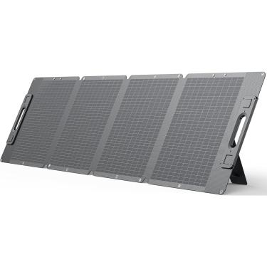 Imagem de Dabbsson Painel solar portátil atualizado 2023 de 210 watts para estação de energia, com suporte ajustável, módulo monocristalino fotovoltaico de alta eficiência, IP67 à prova d'água para acampamento