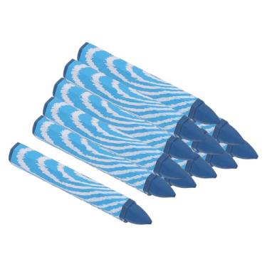 Imagem de PATIKIL Giz de cera para marcação, pacote com 12, 10,4 x 1,5 cm, lápis de cera hexagonal, para madeira, vidro, cerâmica, caixas, pano, pedra, azul