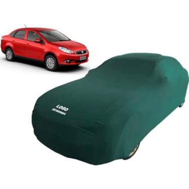 Imagem de Capa Para Cobrir Carro Fiat Grand Siena Tecido Helanca (Verde)