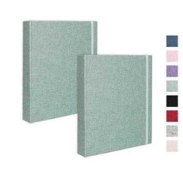 Imagem de Cherrich Mini Álbum de Fotos para Fujifilm Instax Mini Polaroid Snap, Pacote com 2 Livros de Fotos de Linho 2X3, Cada Álbum Pequeno Contém 208 Fotos, Verde