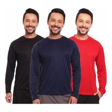 Imagem de Kit 3 Camisas Térmica Proteção Solar Frio E Calor Envio Já - MC Digita