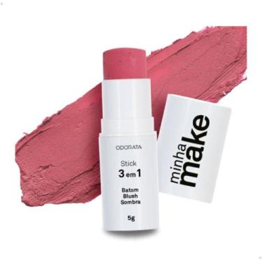 Imagem de Stick 3 em 1 Malva 5g Minha Make Odorata Sombra Batom Blush REF 2733, 