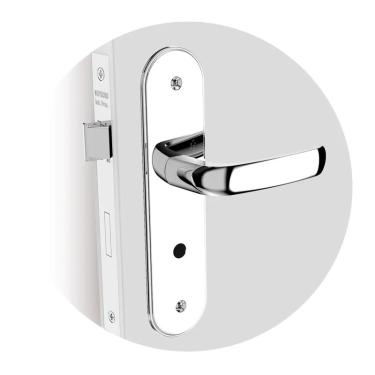 Imagem de Fechadura Soprano Ícaro Way Banheiro Reta ESP43 Cromado