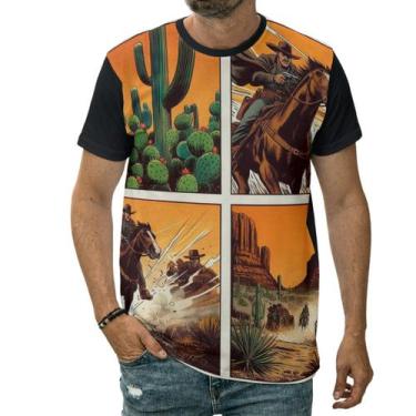 Imagem de Camiseta Faroeste História Em Quadrinhos Western Deserto - Darkwood, 4