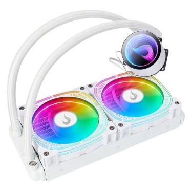 Imagem de Water Cooler Rise Mode Aura Frost Pro 240mm - ARGB - Branco - RM-WCz-06-ARGB