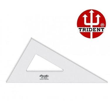 Imagem de Esquadro de Acrílico Trident 21cm - sem Escala - Ref.2621
