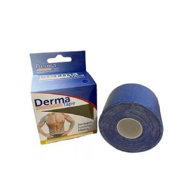 Imagem de Kit 3 Bandagem Funcional Elástica Derma Tape Bioland Azul, Azul