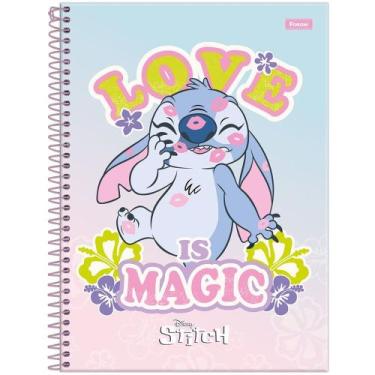 Imagem de Caderno Espiral Capa Dura Universitário 10 Matérias Stitch 160 Folhas 
