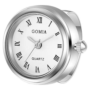 Imagem de OIDEA Relógio com anel masculino e feminino: Novidade anel de relógio de dedo ajustável unissex de quartzo para presente de formatura de dia dos namorados, Natal, aniversário, formatura, Mostrador