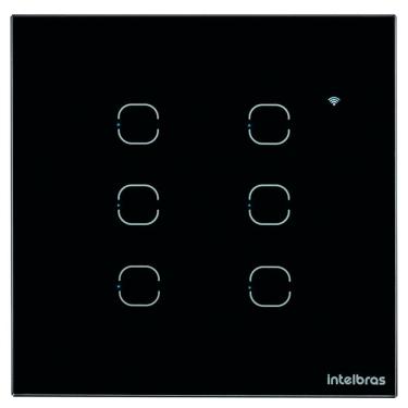 Imagem de Interruptor Smart Touch Wi-Fi Izy com 6 Teclas Preto - Intelbras - EWS 1006