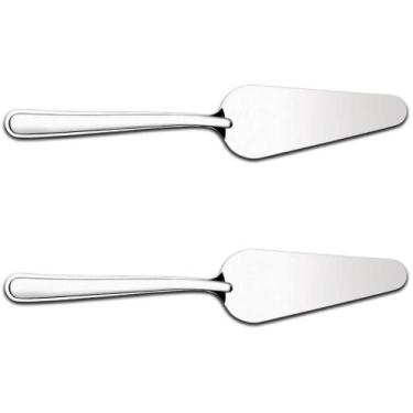 Imagem de Kit 2 Espátulas para Cortar Bolo Pá Cortador de Fatia Pizza Inox Taume
