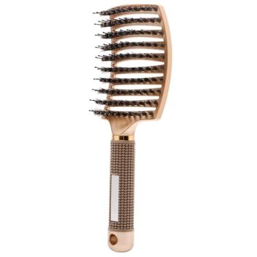 Imagem de Escova de cabelo Pente de cabelo Desembaraçador Escova de cabelo Feminino Massagem molhada Pente Cacheado Salão de cabeleireiro Ferramentas de estilo (04)