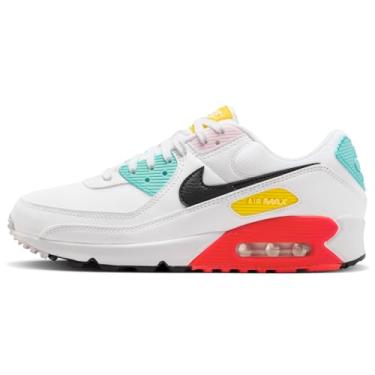 Imagem de Nike Tênis feminino Air Max 90 (FZ3622-100, branco/espuma rosa/carmesim brilhante/preto), Branco/espuma rosa/carmesim brilhante/preto, 37 BR