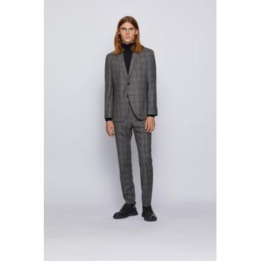 Imagem de Terno Masculino Slim Principe de Gales Cinza Chumbo Jordhan, Cinza chu