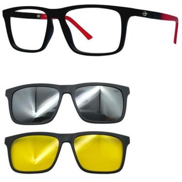 Imagem de Oculos Mormaii Swap 4 6112 A82 com 2 Clip On - Escolha a Cor, Prata, N