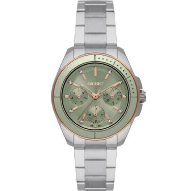 Imagem de Relógio ORIENT feminino prata verde FTSSM068 F1SX