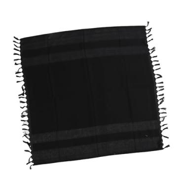 Imagem de Cachecol Shemagh árabe versátil Shemagh Keffiyeh de algodão espesso para atividades ao ar livre, xaile de ciclismo para homens e mulheres, Spray de água preto A1, #211