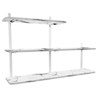 Imagem de Prateleira com 3 Níveis Decoração Sala Escritório Cardiff - Loja da Is