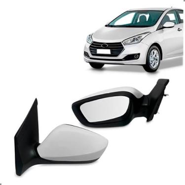 Imagem de Retrovisor Externo Hb20 2012 a 2019 Branco EletricoBR - SP ACESSÓRIOS,